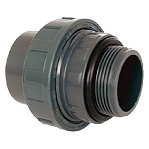 PVC tvarovka, šroubení s kroužkem, 50mm x 1"-1/2"