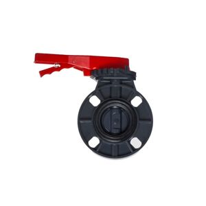 PWS - Professional Water System PVC Mezipřírubová uzavírací klapka s pákovou rukojetí, 63mm