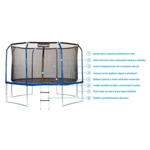 Trampolína Marimex Standard 366 cm + vnitřní ochranná síť + schůdky ZDARMA