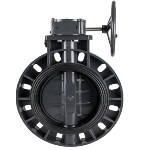 PVC Mezipřírubová uzavírací klapka s otočným kolem PVC-U, 200mm