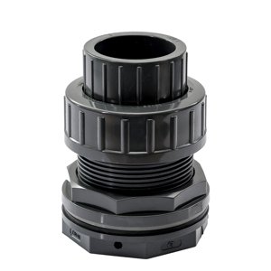 PVC tvarovka - průchodka stěnou se šroubením, 40 mm