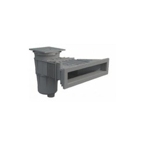 IML bazénový skimmer 17,5 l s mosaznými záštřiky - světle šedý (RAL7004)