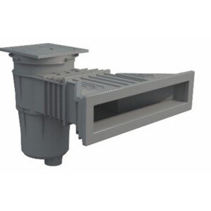 VágnerPool bazénový superskimmer 17,5 l s mosaznými záštřiky - tmavě šedý (RAL7016)