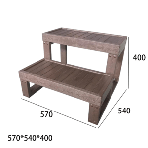 Hanscraft schůdky k vířivce - moka - 2 stupně (šířka 57 cm)