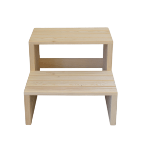 Hanscraft schůdky k vířivce NATURAL - 2 nášlapy, šíře 60 cm