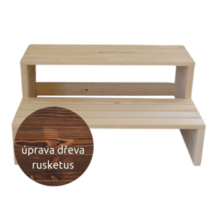 Hanscraft schůdky k vířivce RUSKETUS - 2 nášlapy, šíře 100 cm