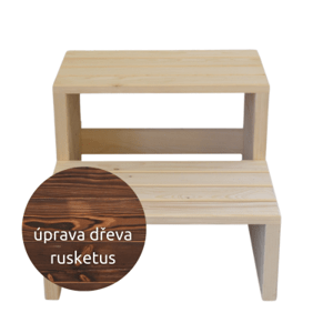 Hanscraft schůdky k vířivce RUSKETUS - 2 nášlapy, šíře 60 cm
