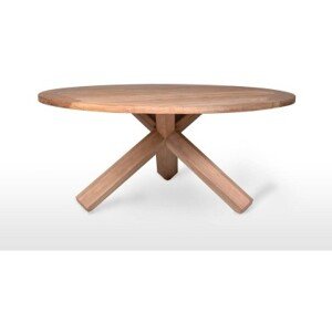 Vimine Natural Wicker® Zahradní stůl bordeaux teak ⌀135 cm