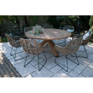 Vimine Natural Wicker® Zahradní souprava bordeaux teak ii