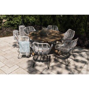 Vimine Natural Wicker® Zahradní souprava bordeaux teak ix