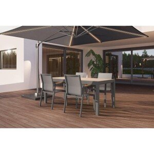 Zumm Garden Furniture® Zahradní hliníková souprava toledo - leon teak šedá