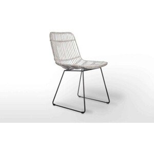 Vimine Natural Wicker® Zahradní ratanová retro židle  dinan praná bílá