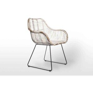 Vimine Natural Wicker® Zahradní ratanové retro křeslo laval praná bílá
