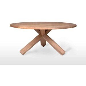 Vimine Natural Wicker® Zahradní stůl bordeaux teak ⌀150 cm