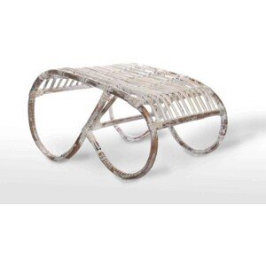 Vimine Natural Wicker® Ratanová zahradní podnožka cannes praná bílá